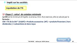 EP 10 fiscalisé impôts sur les sociétés liquidation et recouvrement de lIS 55 [upl. by Rubbico310]