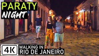 Walking in Paraty Centro Histórico at Night Rio de Janeiro Brazil  Binaural 【4K】2020 [upl. by Esmaria]