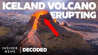 Watch This Iceland Volcano Erupt For The First Time In 6000 Years  Decoded [upl. by Yrolg]