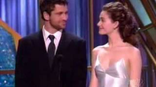 Emmy Rossum amp Gerard Butler at Critics Choice Award 2005 [upl. by Eilsek]