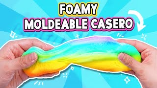 CÓMO HACER FOAMY MOLDEABLE CASERO 🌈 Craftingeek [upl. by Wehtam]