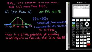 Probabilities in a Normal Distribution  TI84 [upl. by Jempty976]