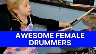 Awesome Female Drummers [upl. by Kapor]