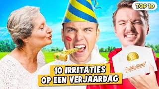 10 IRRITATIES OP EEN VERJAARDAG [upl. by Aneehta]