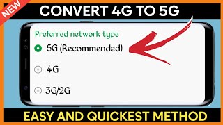 How to Convert 4G to 5G on any Network  Complete Guide to Increase Internet Speed [upl. by Aerdnahs]