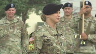 First woman to become Command Sgt Major for 101st Airborne Division starts new role [upl. by Rolecnahc312]