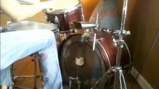 Impromptu Drum Solo by Girl Drummer Diana Hoskins Barefoot [upl. by Leventhal935]