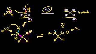 Formation of hydrates  Aldehydes and ketones  Organic chemistry  Khan Academy [upl. by Albrecht935]