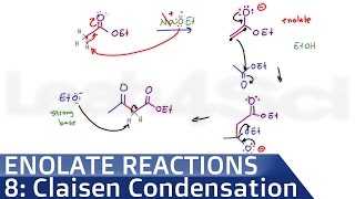 Claisen Condensation Reaction Mechanism by Leah4sci [upl. by Harlin]