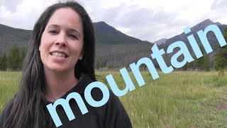 How to Say MOUNTAIN and SENTENCE  American English [upl. by Nyrmak]