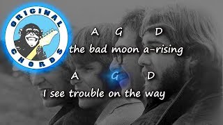 Creedence Clearwater Revival  Bad Moon Rising  Chords amp Lyrics [upl. by Shelden]