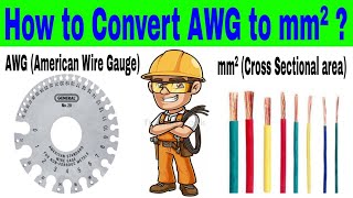 AWG to mm2  American wire gauge to mm2 [upl. by Spence]