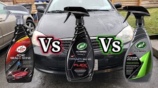 Seal N Shine VS Graphene Flex Wax VS Hybrid Solutions Ceramic Spray [upl. by Bixby]