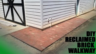 DIY Reclaimed Brick Walkway Around the Workshop [upl. by Haff558]