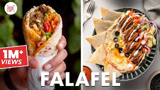 Falafel Recipe  Falafel Shawarma  Hummus  Falafel Wrap  HomeMade Tahini  Chef Sanjyot Keer [upl. by Girish]