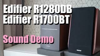 Edifier R1280DB vs Edifier R1700BT  Sound Demo w Bass Test [upl. by Aikcir613]