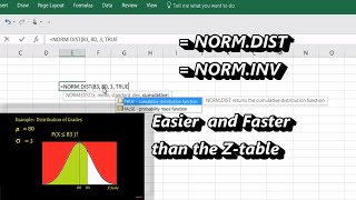 How to Use Excels Normal Distribution Function NORMDIST and NORMINV [upl. by Annor347]