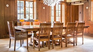 Craftsman Mission Dining Tables Sale 100s STOCKED Solid Quartered White Oak or Cherry [upl. by Nelie]