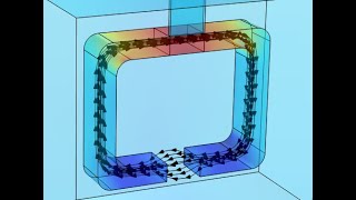 Modelling an AC electromagnet using Comsol Multiphysics [upl. by Ataeb]