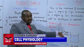 KCSEBIOLOGY  FORM 1  CELL PHYSIOLOGY [upl. by Nelyt]