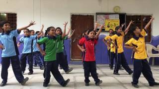 Learning Telugu alphabet through dance by St Marys Np block students jangaon [upl. by Esme]