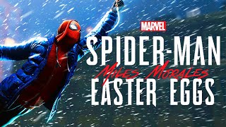 SPIDERMAN MILES MORALES  20 Easter Eggs Secrets amp References [upl. by Jadd614]