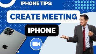 How to Create a Meeting on Zoom for iPhone [upl. by Aroled434]