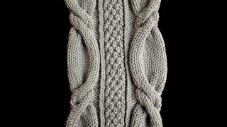 How to knit C8F and C8B cables stitches [upl. by Attevad]