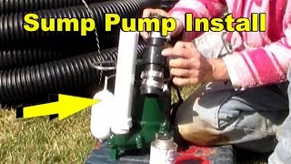 Sump Pump Set Up Zoeller M53 [upl. by Noimad]