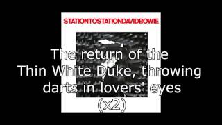 Station to Station  David Bowie  Lyrics [upl. by Yeslek]