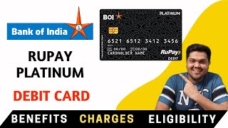 Bank of India Rupay Platinum Debit Card Full Details  Benefits  Eligibility  Fees 2022 Edition [upl. by Elleraj472]