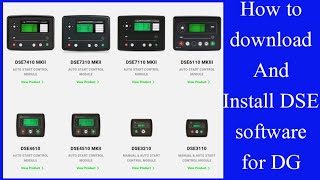 How to Download amp Install DSE controller software for Diesel Generator [upl. by Aikram]