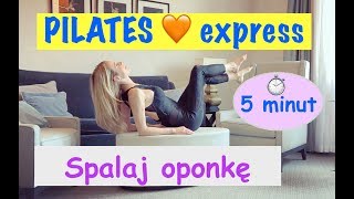 Spalaj oponkę na brzuchu w 5 minut  Pilates  Ola Żelazo [upl. by Hoag]