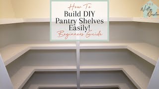 How To Build Easy DIY Pantry Shelves  Small Pantry Makeover On A Budget EP1 [upl. by Sweyn]