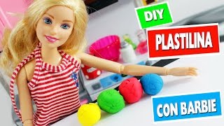 DIY Plastilina Casera para Niños  Haz Manualidades con Barbie [upl. by Ymij]