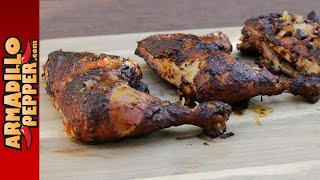 How to Smoke Chicken Quarters in Masterbuilt Electric Smoker [upl. by Herzen]