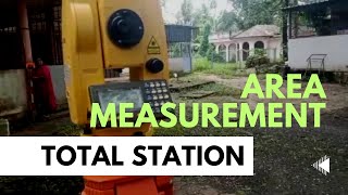 Area calculation using Total Station  Surveying practical [upl. by Nosnek]