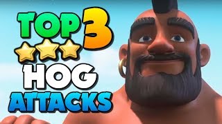 TOP 3 BEST Hog Rider Attacks at Town Hall 10  Clash of Clans TH10 Attack Strategy [upl. by Delanos]