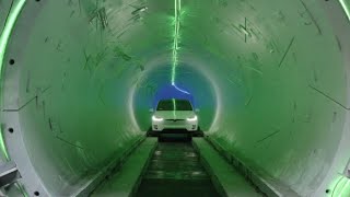 Elon Musks hyperloop tunnel unveiled [upl. by Ailev]