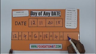 How to Find Day of any Date  Maths Project [upl. by Ahtrim]