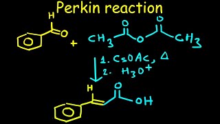 Perkin reaction  Complete reaction mechanism  Perkin condensation reaction [upl. by Oned185]