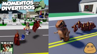 BROOKHAVEN MOMENTOS DIVERTIDOS VESTIDOS DE CUCARACHAS VOLADORAS ROBLOX [upl. by Olympium]