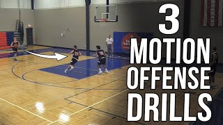 3 Motion Offense Drills  How To Coach Screening amp Cutting [upl. by Etteuqram162]