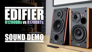 Edifier R1280DBs vs Edifier R1700BTs  Sound Comparison [upl. by Saunders100]