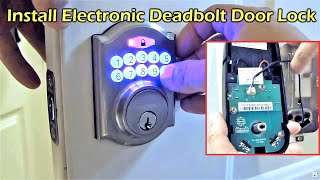 Install Electronic Deadbolt Door Lock  DEFIANT [upl. by Alvinia]