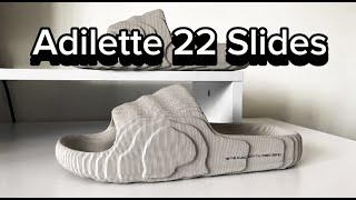 Adidas ADILETTE 22 Slides Review YEEZY alternative [upl. by Kolnos233]