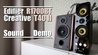 Creative T40 Series II vs Edifier R1700BT  Sound Demo w Bass Test [upl. by Sophi888]