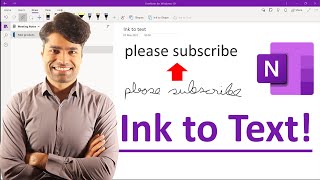 How to use Ink to Text in OneNote [upl. by Ococ]