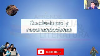 Conclusiones y recomendaciones para tu proyecto  fácil [upl. by Otrebor]