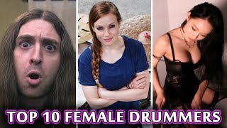 Top 10 Female Drummers [upl. by Loesceke747]